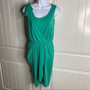 5/$25! Impulse sexy green sleeveless faux wrap dress XS